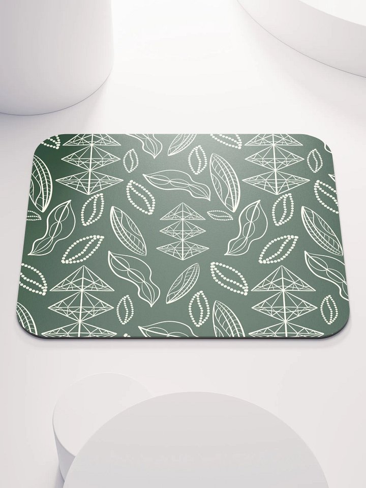El Yunque Brew Bliss: Abstract Coffee Bean Tribal Mousepad product image (1)