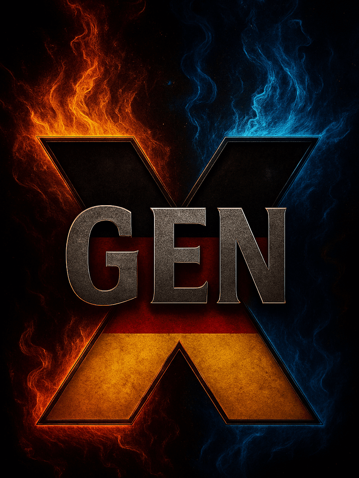 German Genx Flag with Flames product image (1)