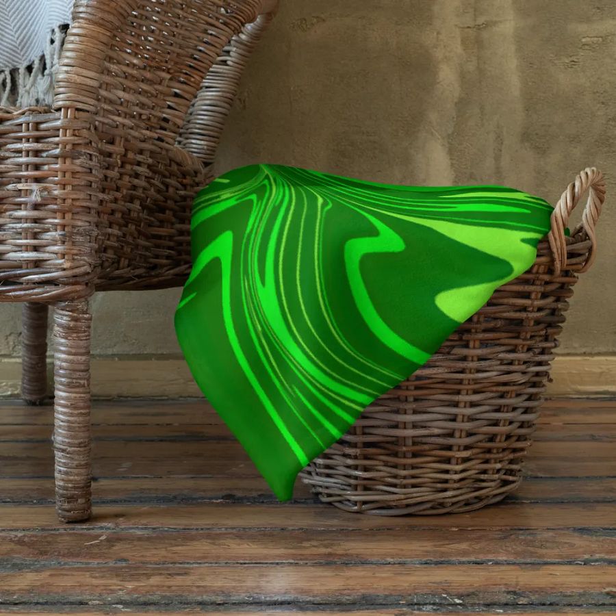 Throw Blanket - Different Shades of Green Digital Fluid Art product image (12)