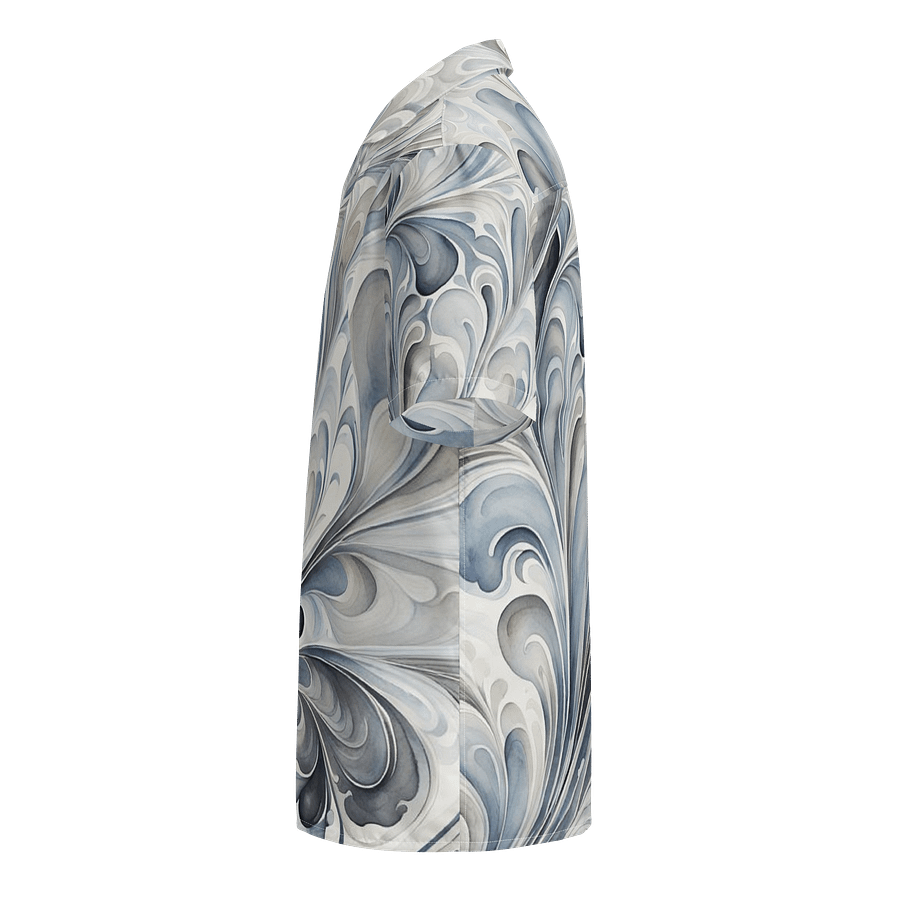 Gray Fractals Hawaiian Shirt product image (3)
