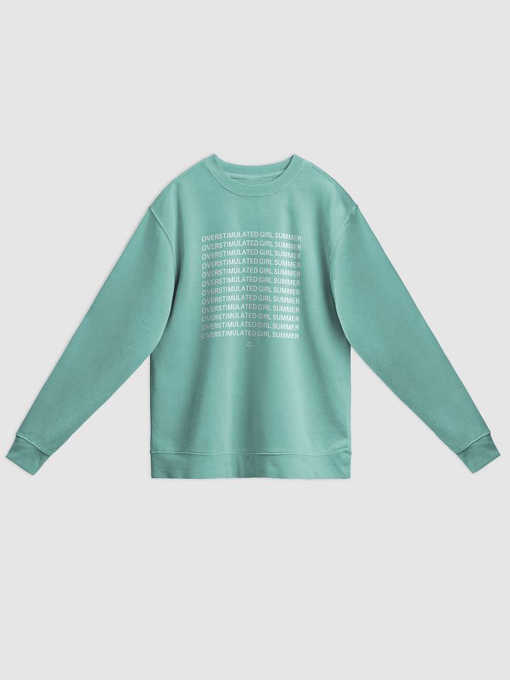 OVERSTIMULATED GIRL SUMMER printed pigment crewneck product image (1)