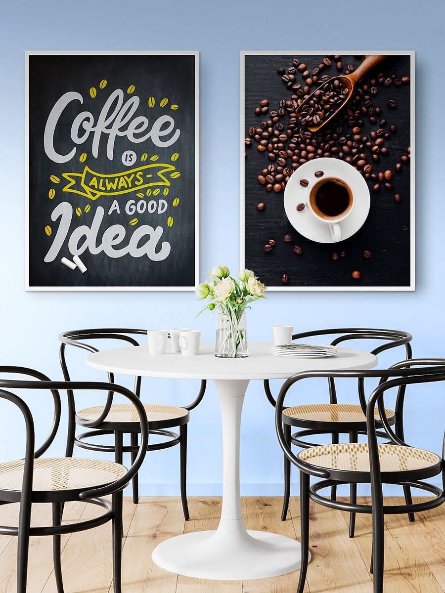 Coffee Lettering Poster Print, Good Morning Coffee Poster, Coffee Lover Gift, Coffee Station Wall Art —Trendy Kitchen Wall Art,Kitchen Decor product image (2)