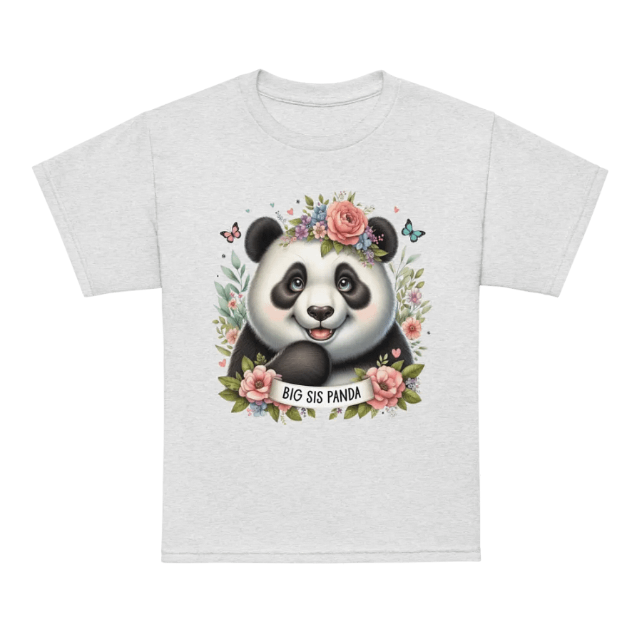 Floral Crown Panda Big Sis Tee product image (39)