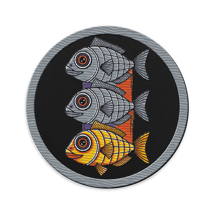 Vibrant Fish Trio Embroidered Patches product image (1)