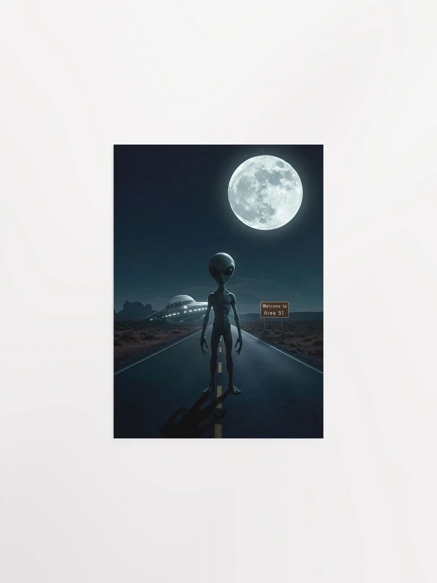 Under the Lunar Glow: The UFO Crash Landing Poster product image (4)