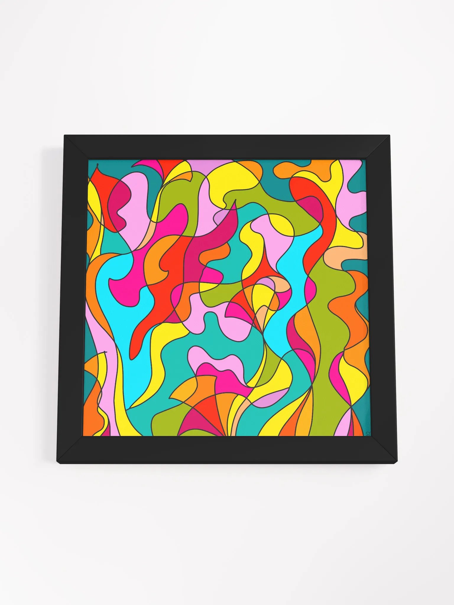Vibrant Flow Abstract Matte Poster. - Abstract Square No. 6 product image (59)