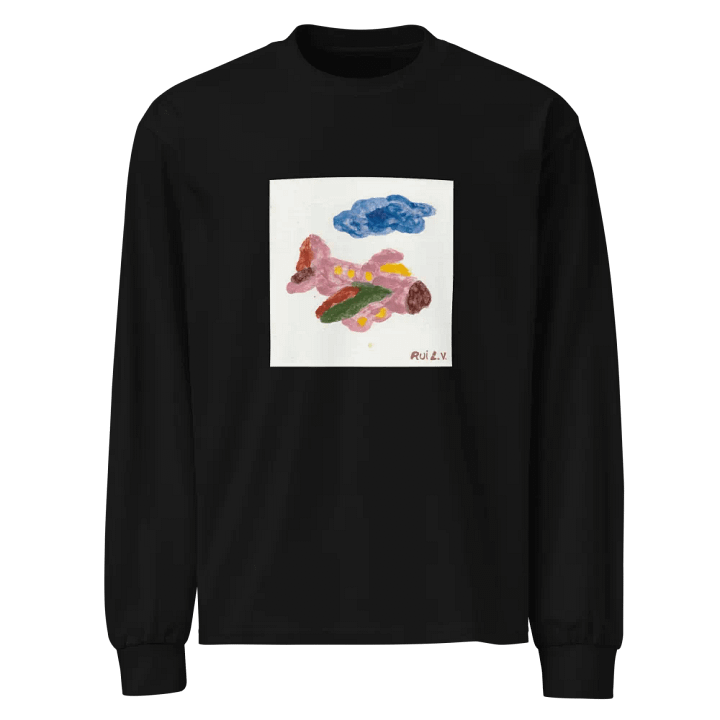 Kid Airplane (AS Colour Unisex Premium Heavyweight Long Sleeve Shirt) product image (2)