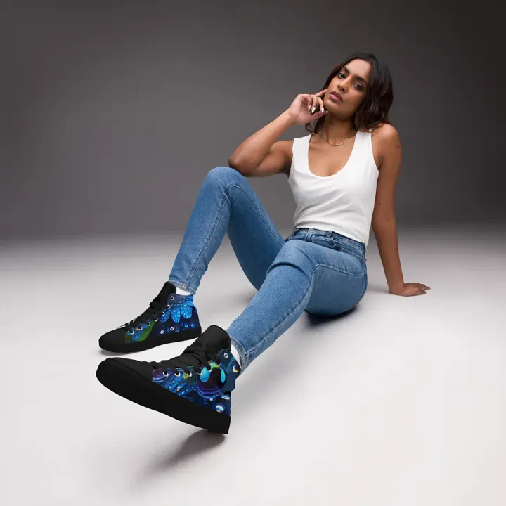 Kawaiikitten Exclusive Premium Dew Drop Canvas High-Top Shoes product image (2)