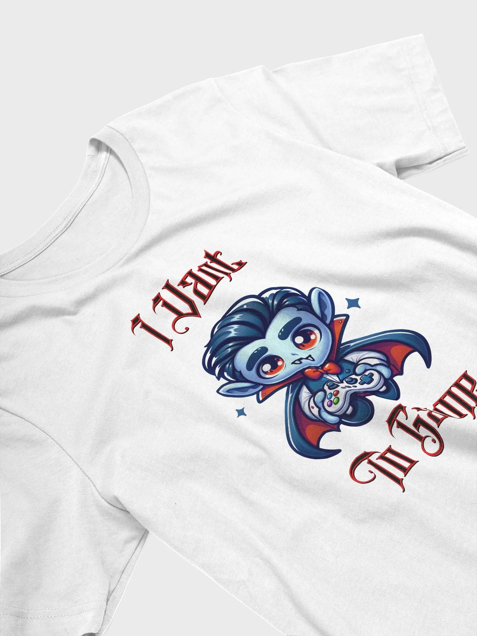 I Vant To Game Vampire Halloween Gaming T-Shirt product image (23)