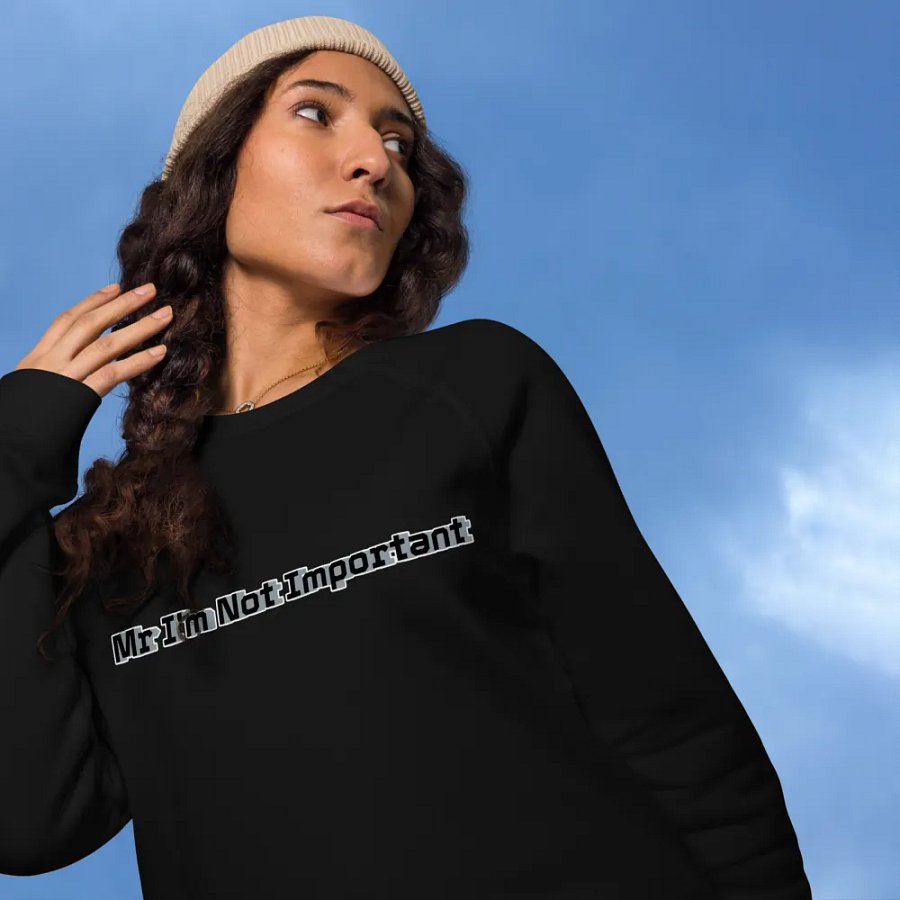 Unisex Organic Raglan Sweatshirt - Mr I'm Not Important product image (12)