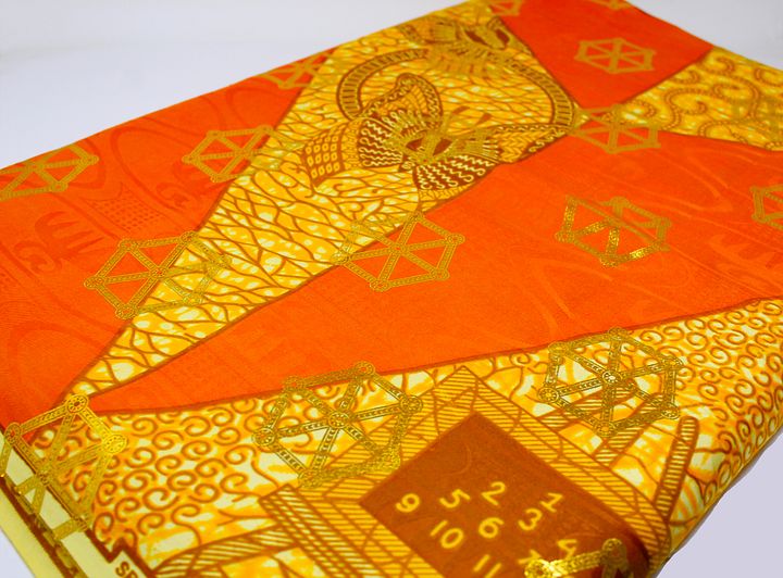 Tessuto Bazin Tradizionale - Design Simboli e Mandala - cod.584/B product image (2)