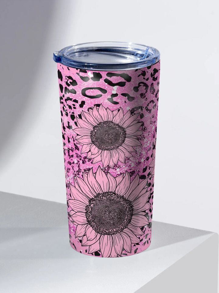 Leopard Sunflower Stainless Steel Tumbler gift for ladies moms daughters product image (2)