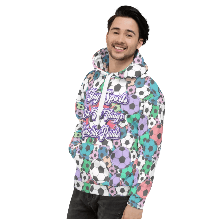 Yay Sports Soccer Football All Over Print Hoodie product image (8)