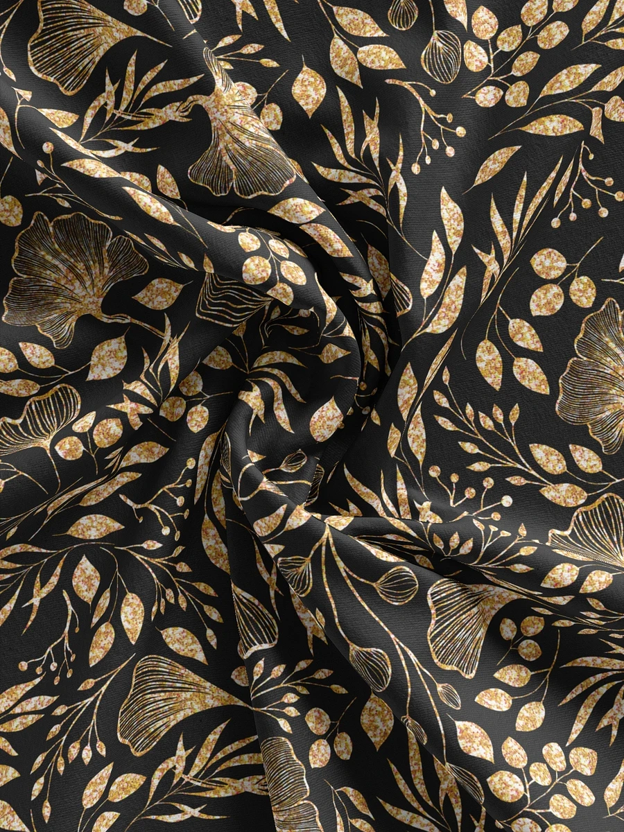 Whimsical Gothic Festive Gold Glitter Floral Seamless Patterns product image (2)