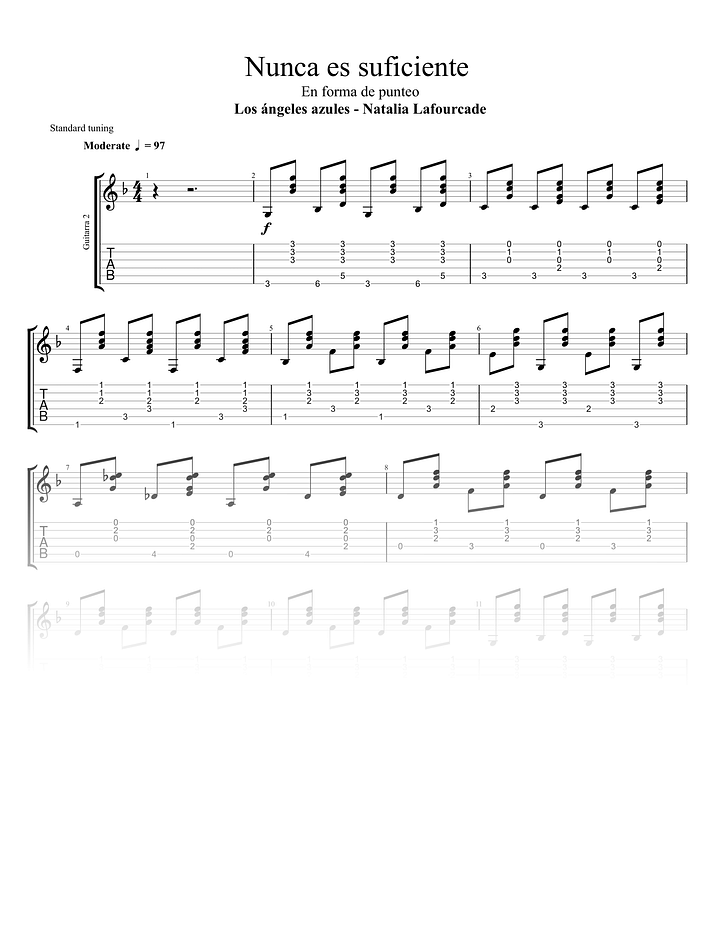 Nunca es suficiente - Punteo - Partitura + Tab + Acordes product image (2)