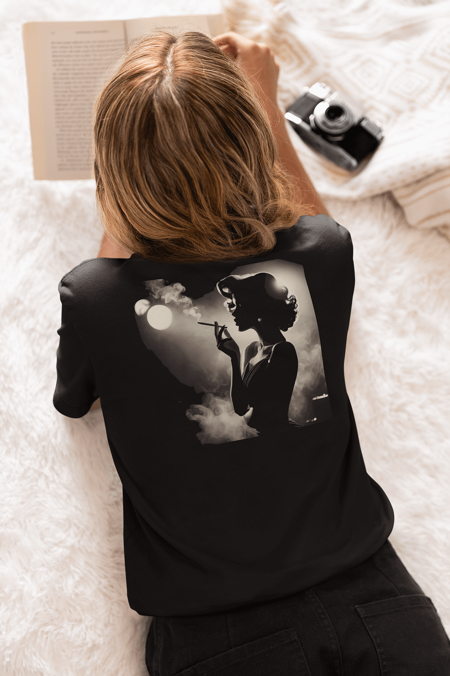 Elegant Noir Femme Fatale (Womens Tee) product image (2)