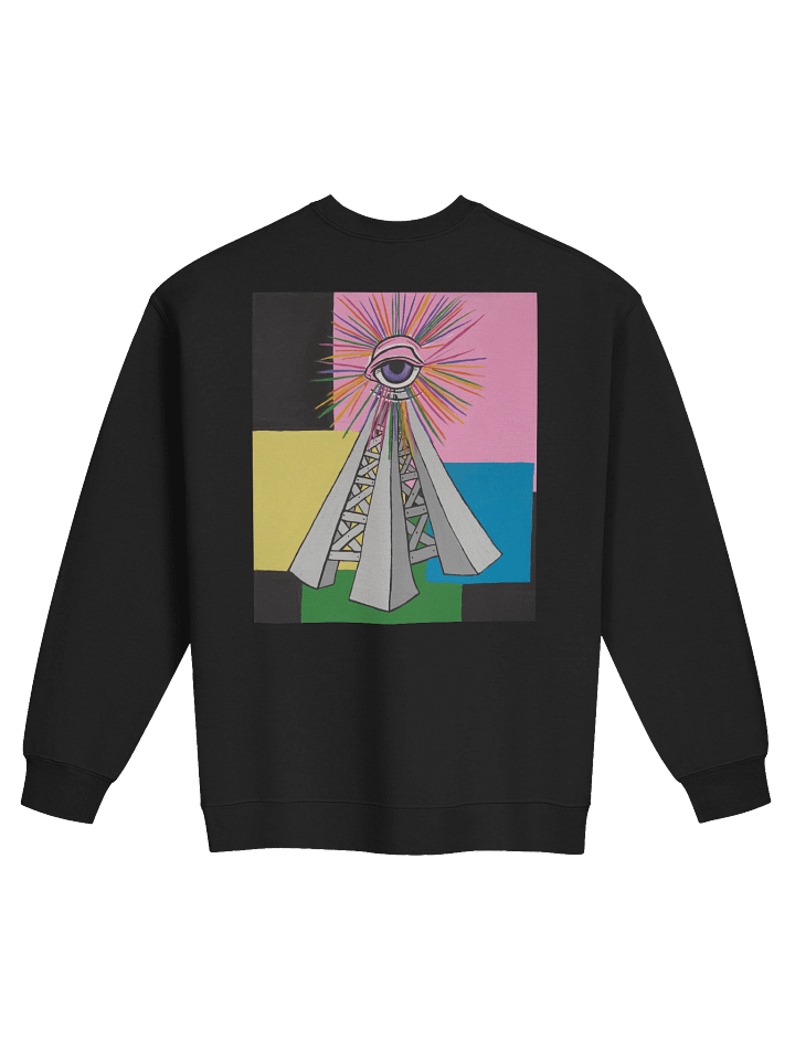 Men's Black PWR Radio Tower Crew Neck 5x product image (2)