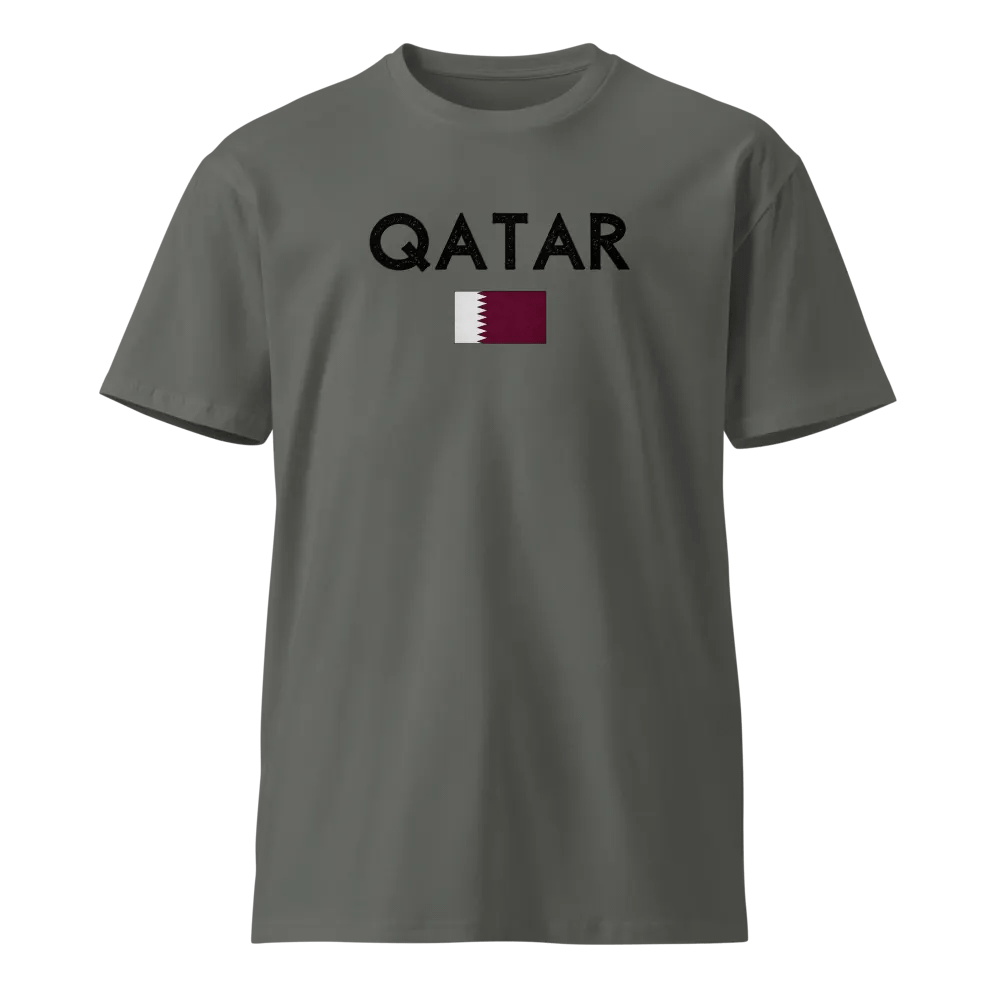 Qatari Flag Unisex Premium Tee product image (1)