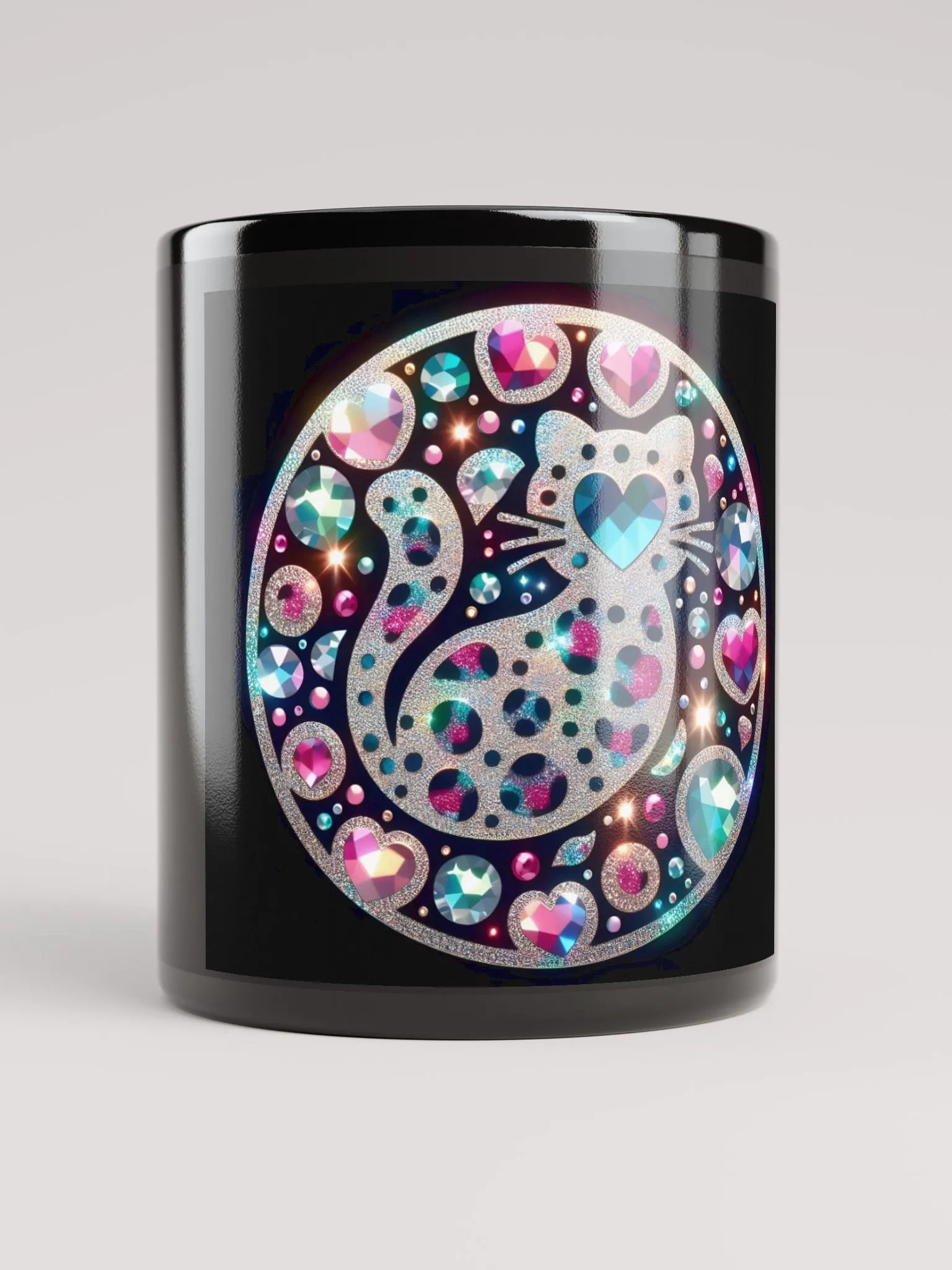Whimsical Jeweled Cat Mug product image (10)