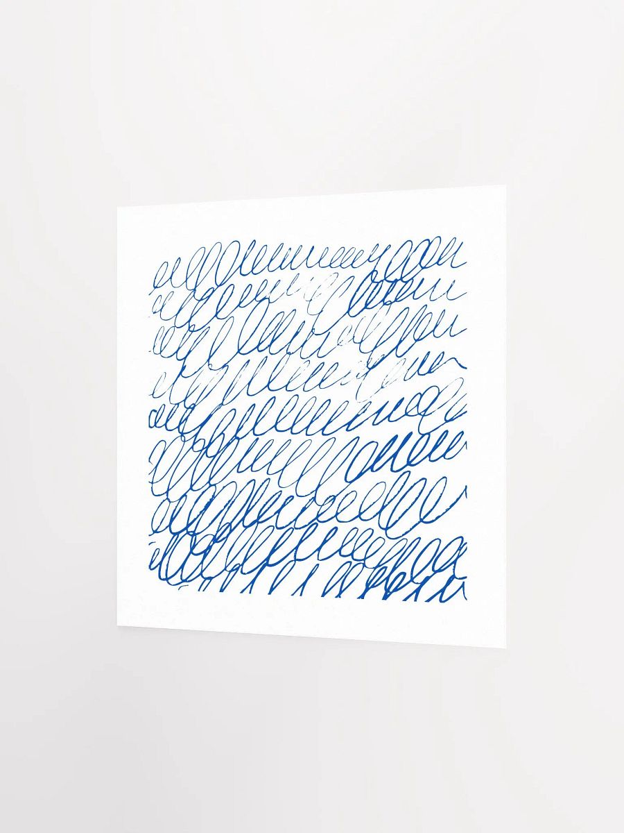 Blue Scribble Abstract Line Drawing Print product image (9)