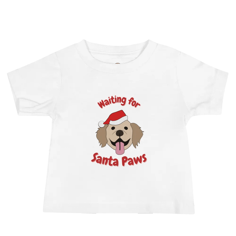 Christmas Baby Jersey Short Sleeve Tee (Santa Paws) product image (2)