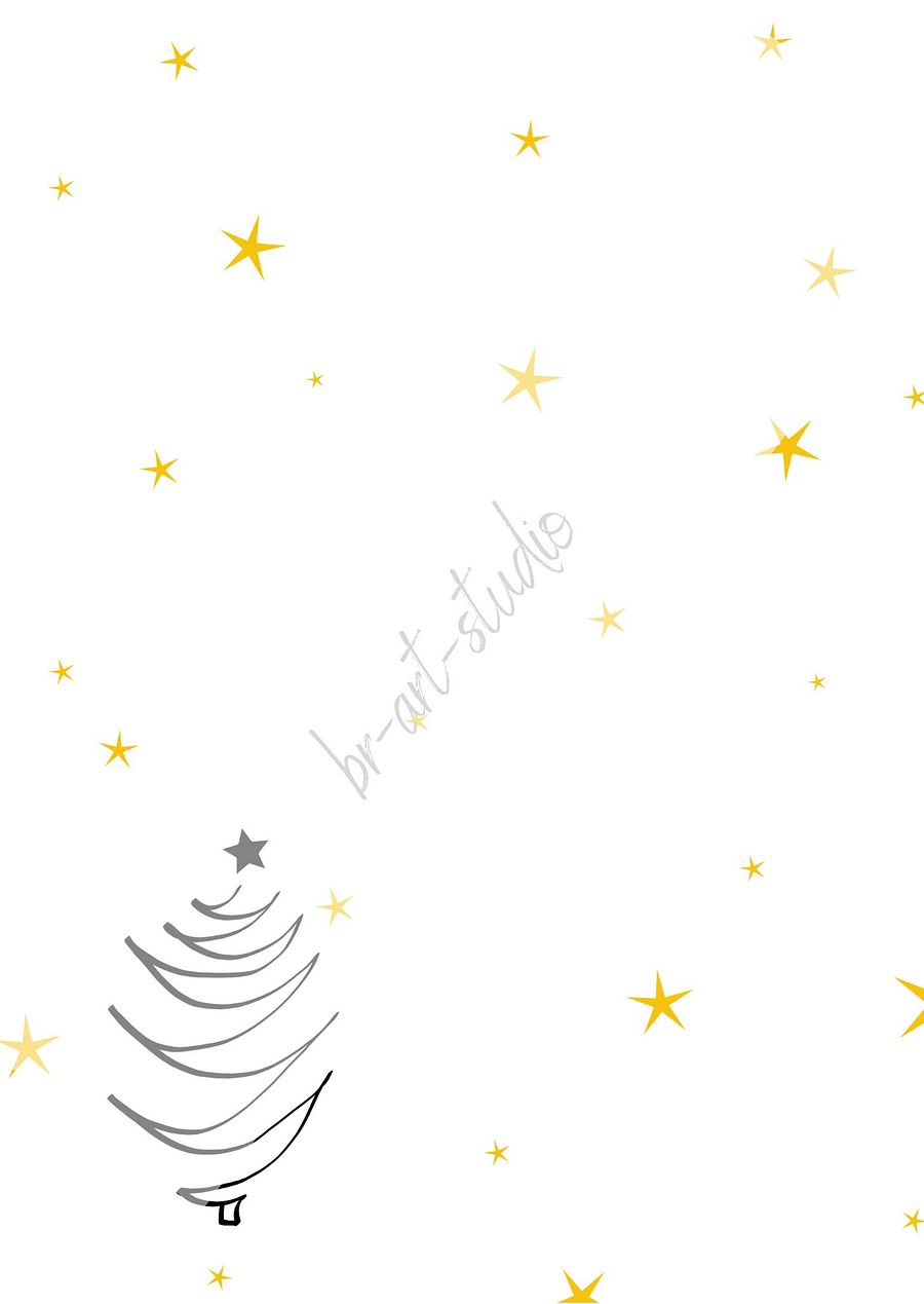 Foldable Christmas card, minimalistic Christmas tree product image (4)