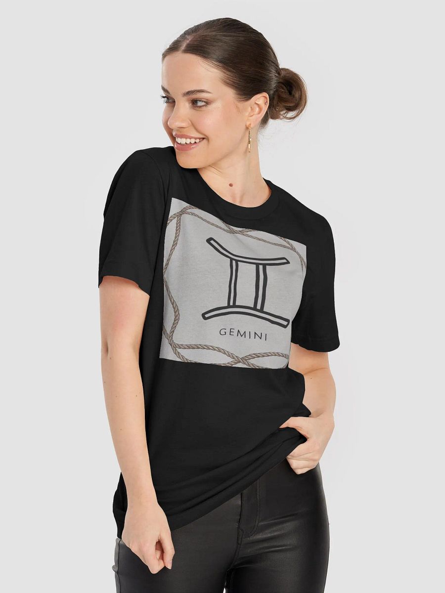Unisex Gemini Zodiac T-Shirt - Minimalist Design with Rope Frame, Astrology Gift product image (1)