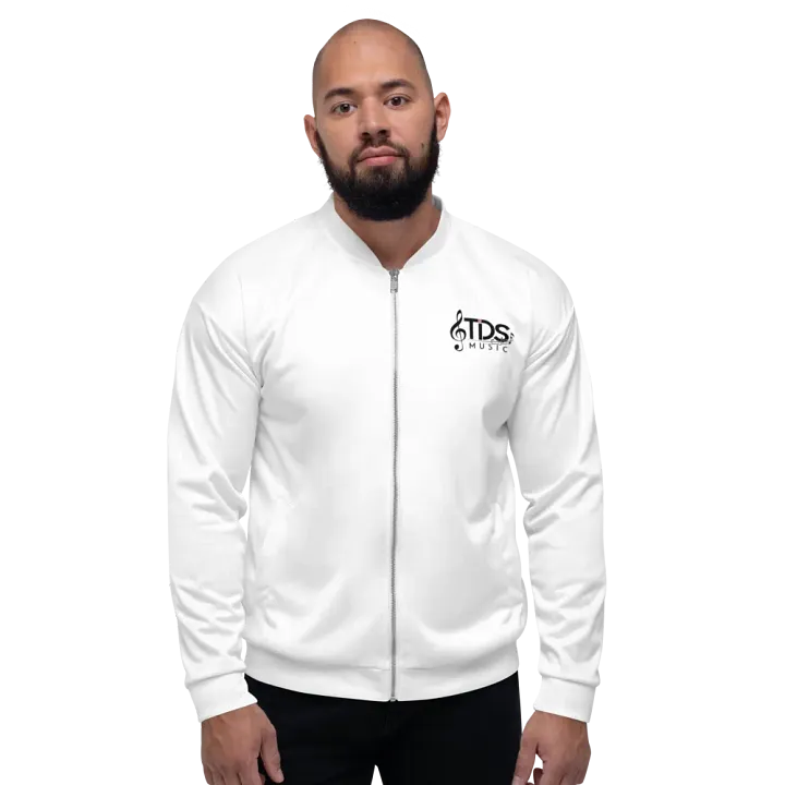 TDS Music Unisex White Bomber Jacket product image (2)