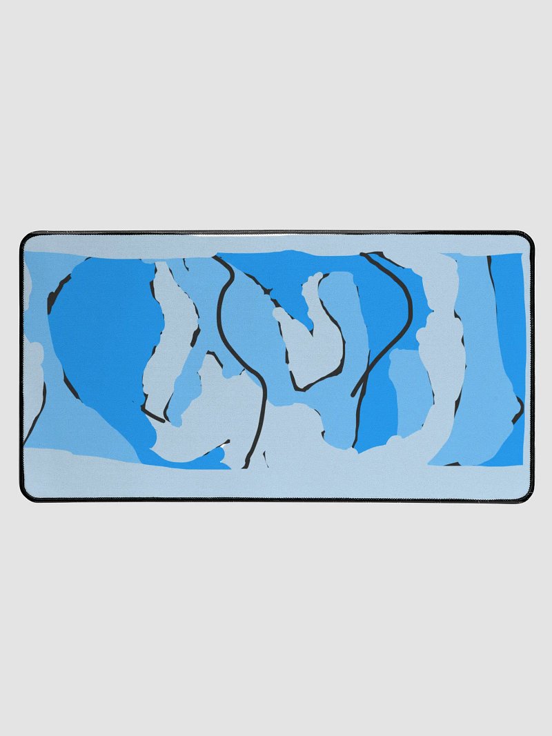 Hand drawn blue, teal, and cyan colors