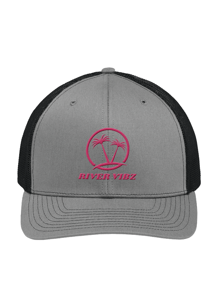 Palm Tree Pink River Vibz Trucker Hat product image (1)