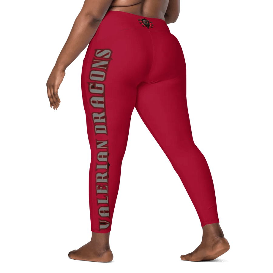 RED demon soul square up women's pocket leggings product image (11)