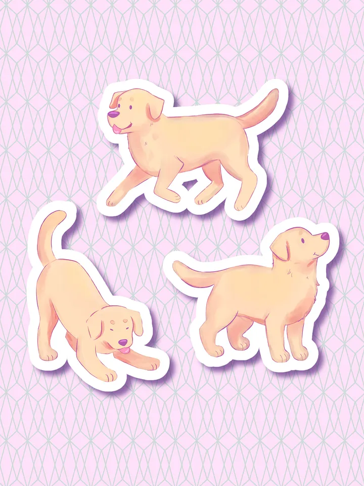 Playful Labrador Retriever Pup Stickers product image (1)