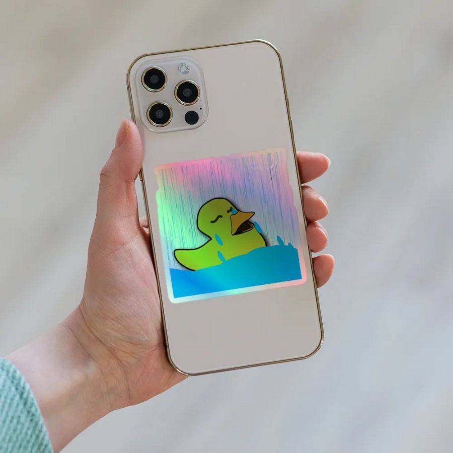 Quackers Cry Holographic Sticker product image (6)