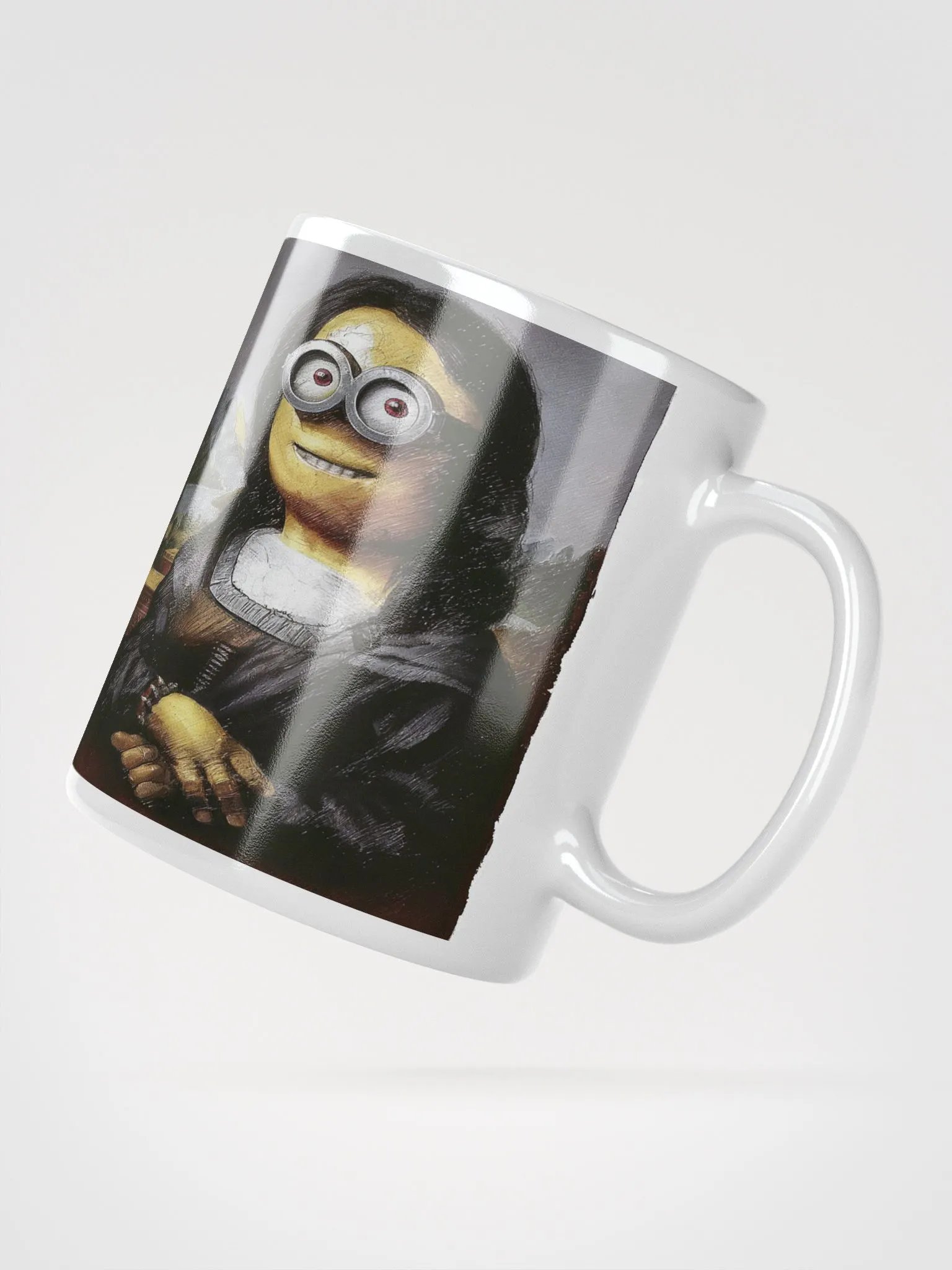 Mona Minion #Humorous Glossy Mug - White product image (2)