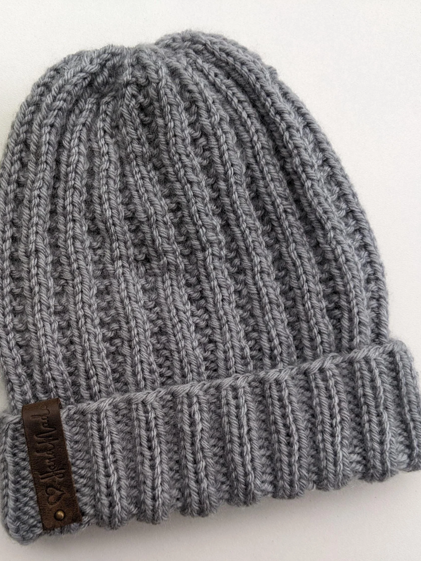 Knit Ribbed Men's Hat Pattern product image (7)