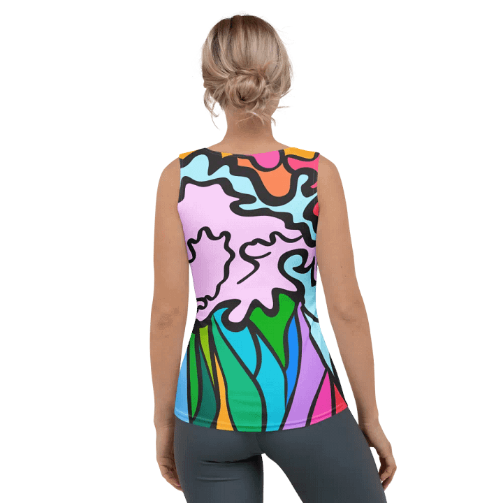 Sunburst Swirl Women's Tank Top - Wave at Sunset product image (2)