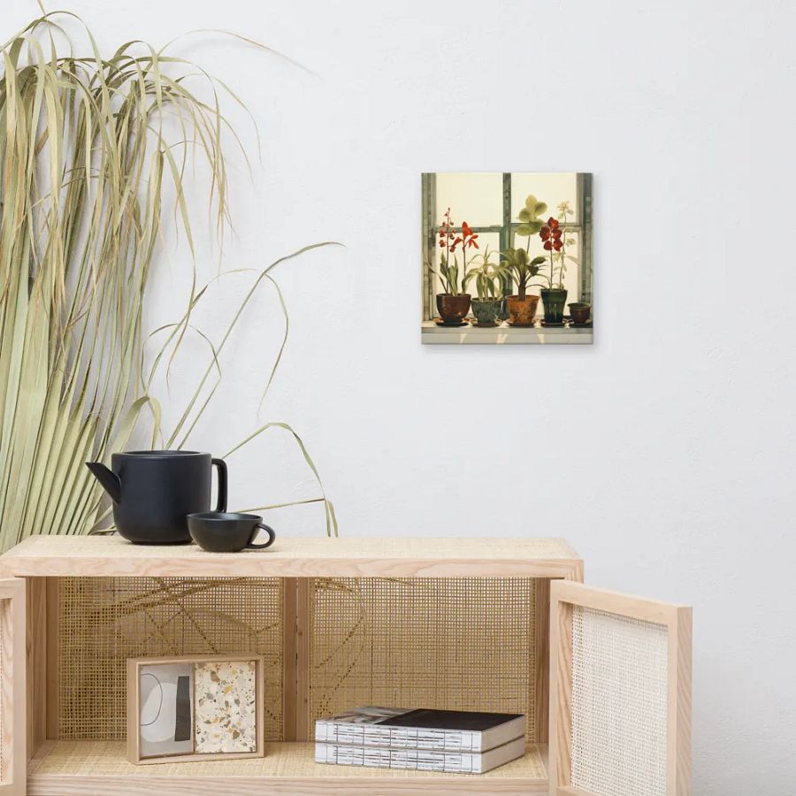 Art2401-12 Potted Plants Still Life - Canvas Print - sm product image (5)