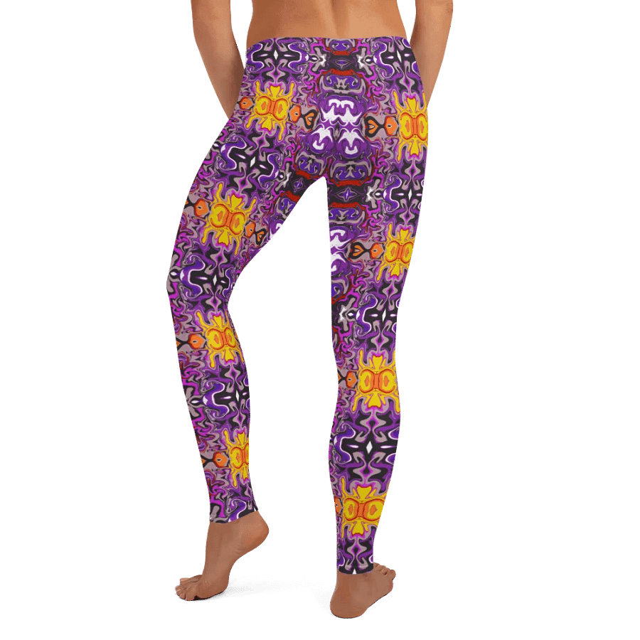 Purple African Inspired Symmetry Design Leggings product image (9)