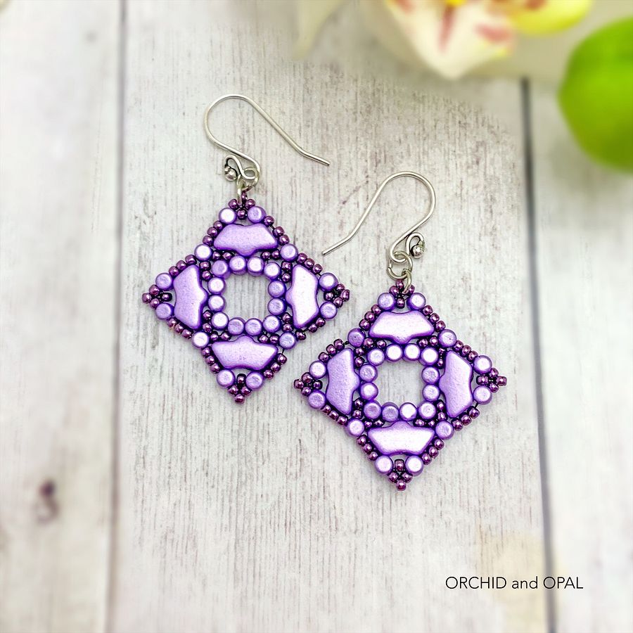Digital Beading Pattern – Ravenna Mosaic Beaded Earrings product image (6)
