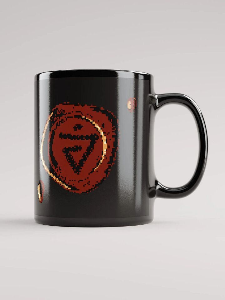 Black Mug with Wax Style Symbol product image (2)