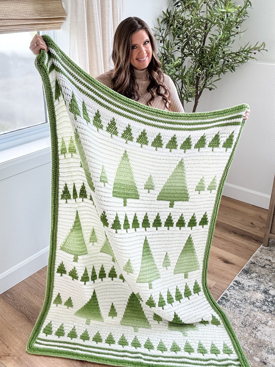 Winter Forest Mosaic Blanket Crochet Pattern product image (3)