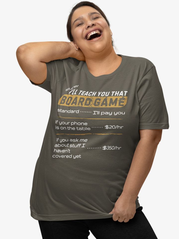 Funny Board Game Teacher Hourly Rate T-shirt product image (2)
