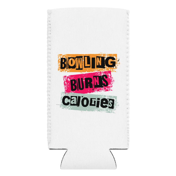 Bowling Burns Calories Grunge Can Cooler product image (2)
