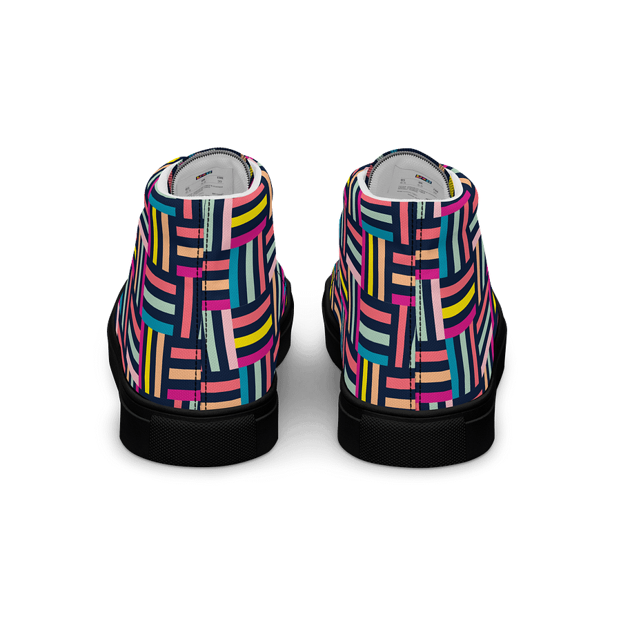 Retro Woven Women's High Tops Canvas Shoes product image (7)