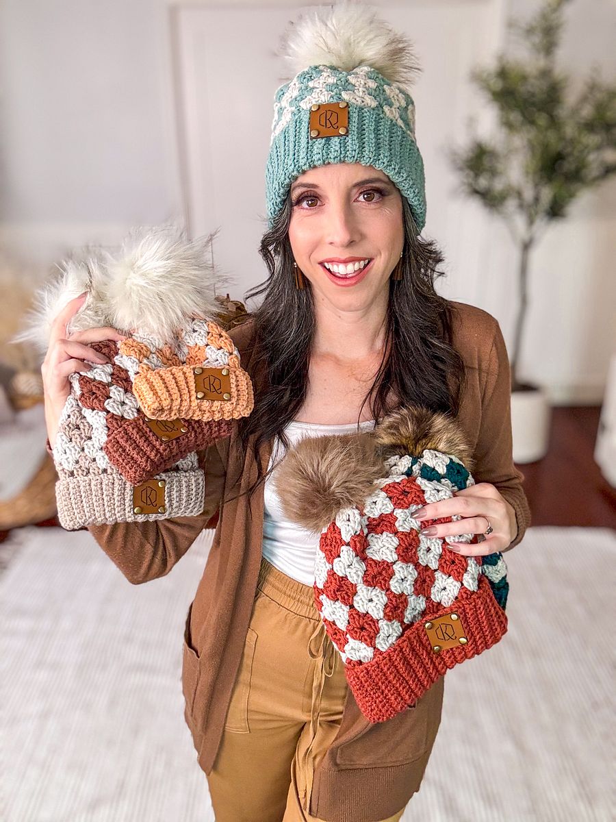 Diamond Granny Stitch Crochet Hat Pattern product image (7)