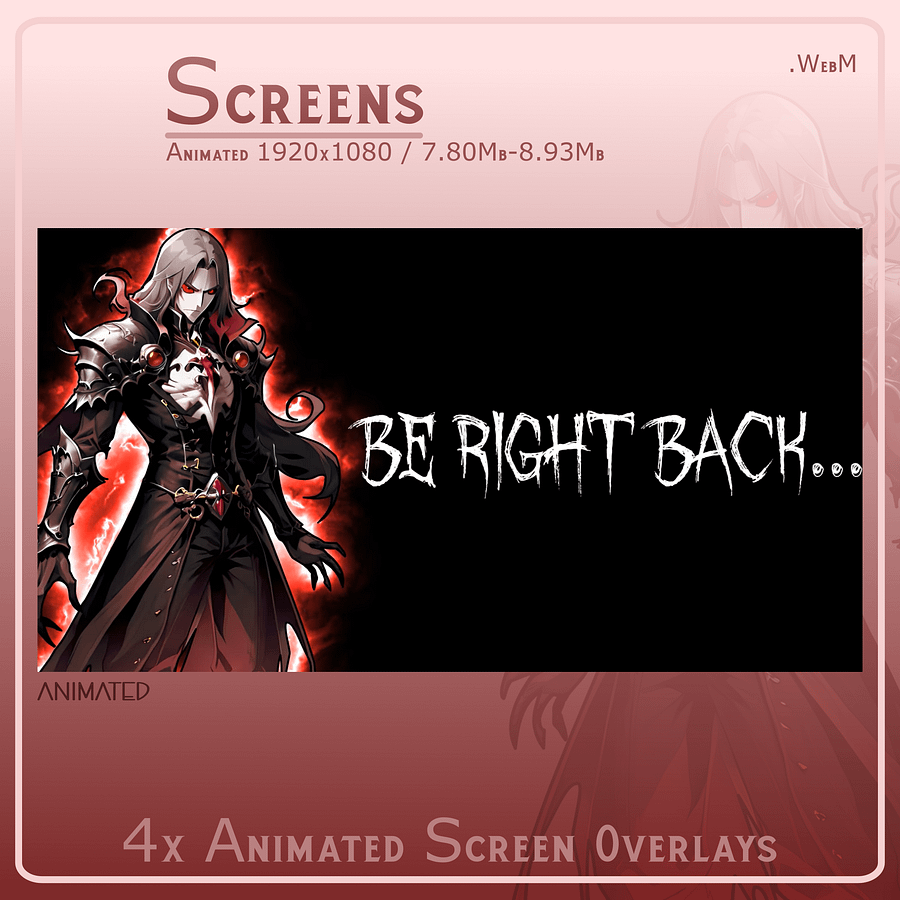 [Free] Vampire Stream Overlay Animated Pack product image (5)