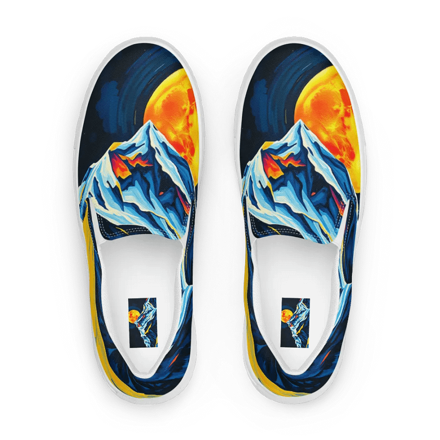 Moonlit Mountain Women's canvas Slip-On Shoes product image (1)