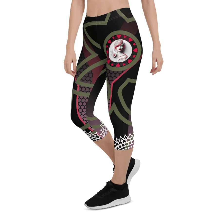 Sublicolor 301C All-Over Print Capri Leggings – Style Meets Comfort! 🎨👖 product image (5)