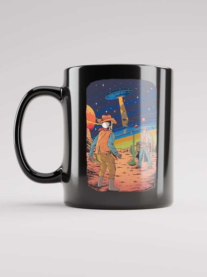 Skeleton Space Cowboys Black Glossy Mug product image (2)