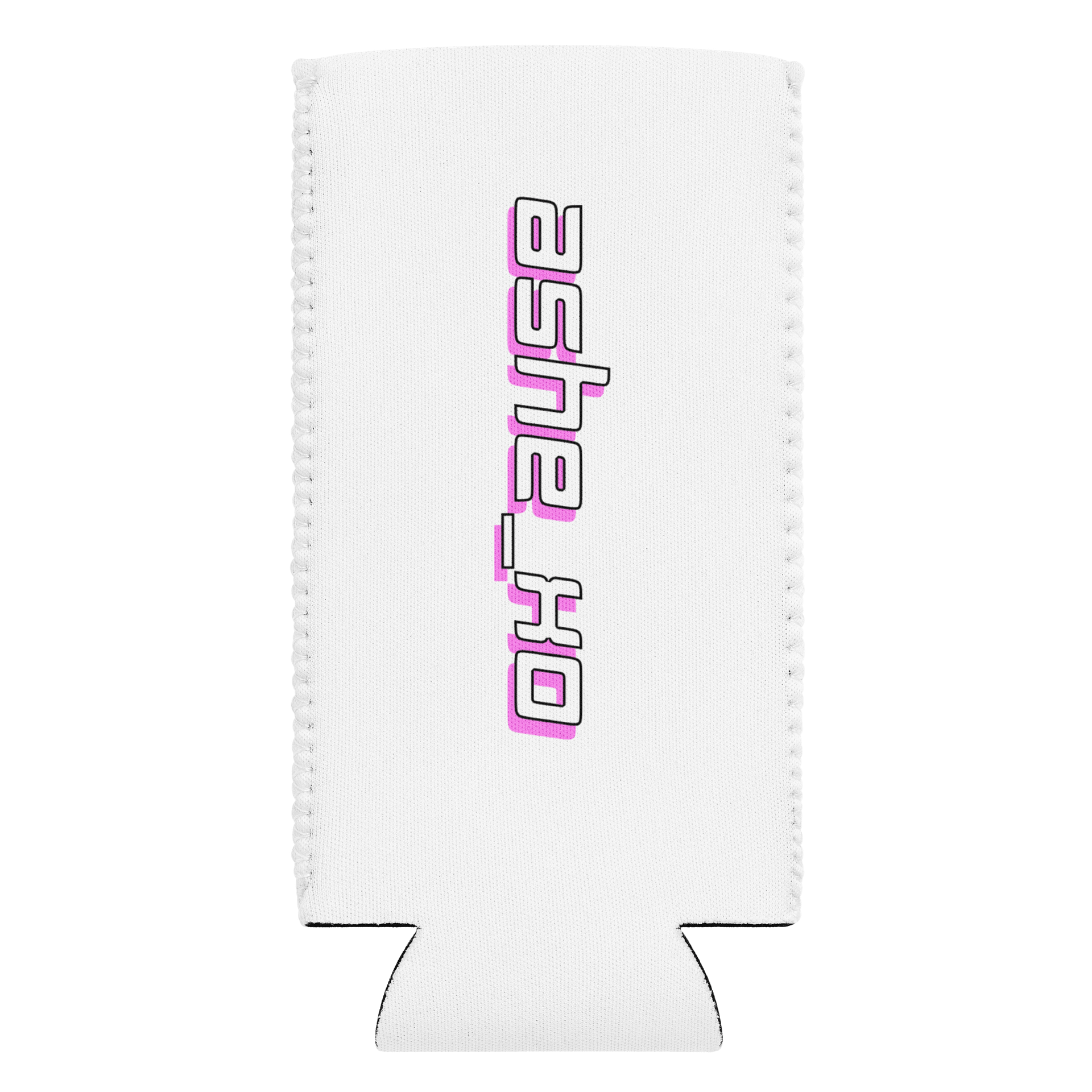 Can Cooler, White/Pink Logo product image (1)